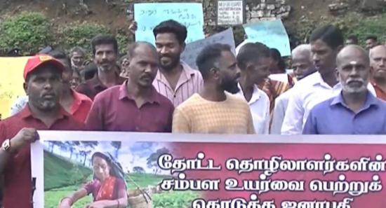 Estate Workers Protest Against Opposition